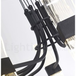 Lustre nordique post-moderne 2021 à 10 lumières avec abat-jour en acrylique