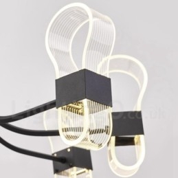 Lustre nordique post-moderne 2021 à 10 lumières avec abat-jour en acrylique