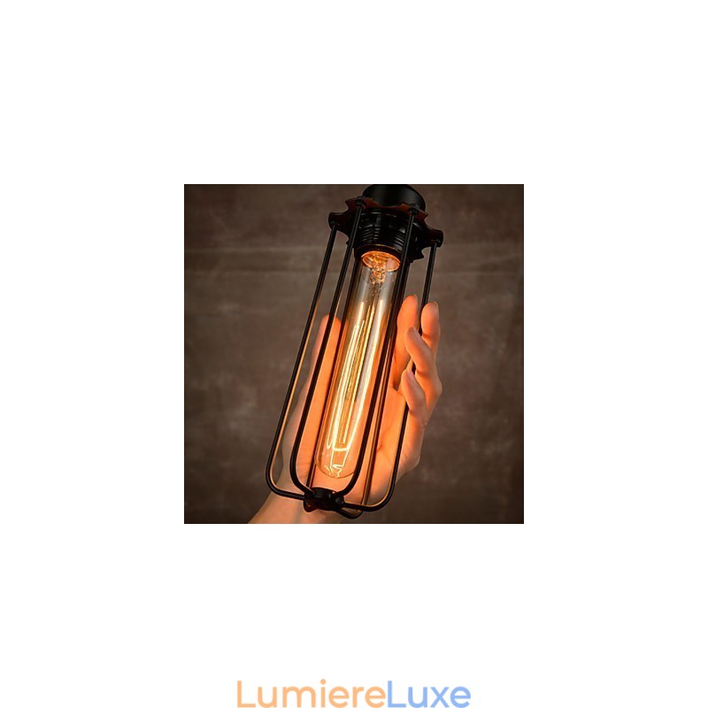 Lustre Mini Style Rustique Lodge Rétro Métal Suspension 3 Lumières