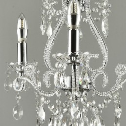 Lustre suspendu en cristal de style américain à 3 lumières, couleur or et argent, magasin de lumière