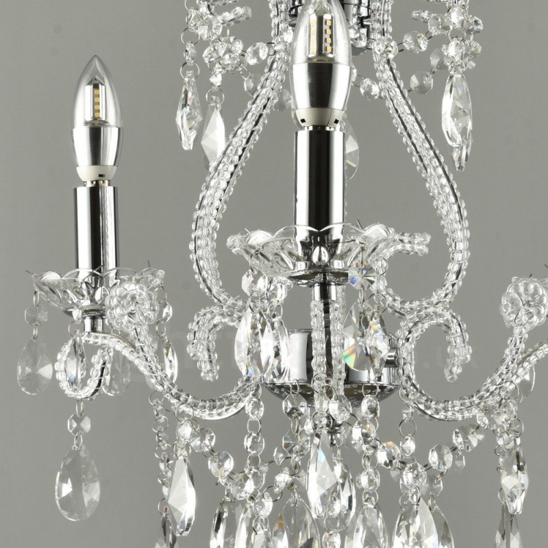 Lustre suspendu en cristal de style américain à 3 lumières, couleur or et argent, magasin de lumière