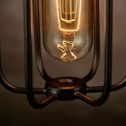 Lustre Mini Style Rustique Lodge Rétro Métal Suspension 3 Lumières