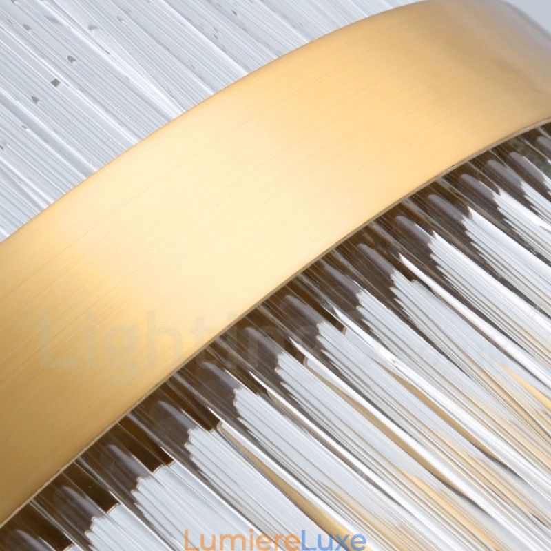 Salle d'exposition de luminaires suspendus ronds en cristal de luxe postmoderne