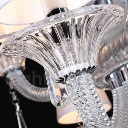Lustre bougie en cristal transparent