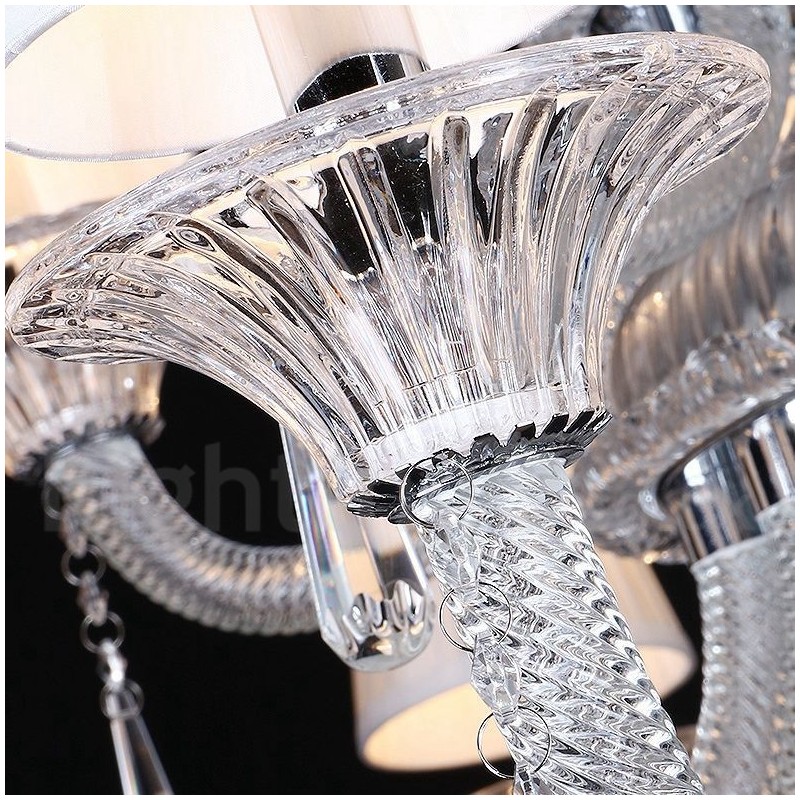 Lustre bougie en cristal transparent