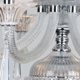 Lustre bougie en cristal transparent