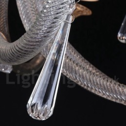 Lustre bougie en cristal transparent