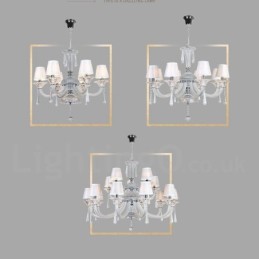 Lustre bougie en cristal transparent