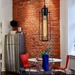Lustre Mini Style Rustique Lodge Rétro Métal Suspension 3 Lumières