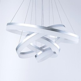 Lustre en acrylique avec anneau et luminaires suspendus