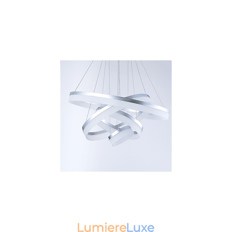 Lustre en acrylique avec anneau et luminaires suspendus