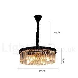 Lustre suspendu rond en cristal K9 de luxe postmoderne, éclairage de la salle d'exposition
