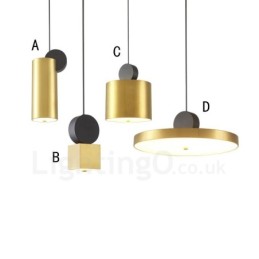 Suspension postmoderne dorée et noire à 4 styles