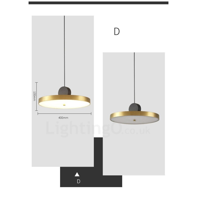 Suspension postmoderne dorée et noire à 4 styles