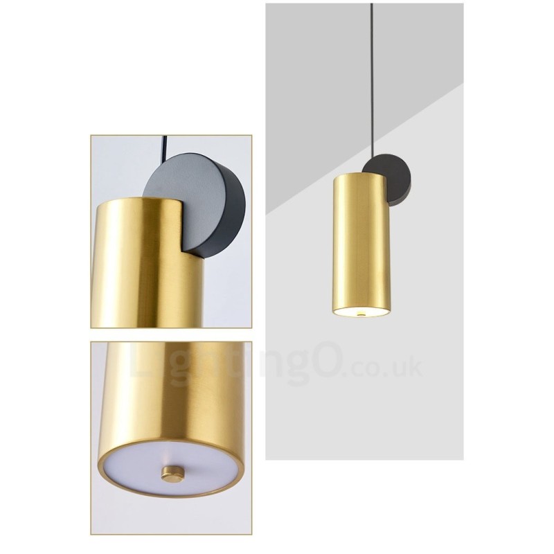 Suspension postmoderne dorée et noire à 4 styles