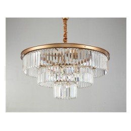 Lustre suspendu rond en cristal K9 de luxe postmoderne, éclairage de la salle d'exposition
