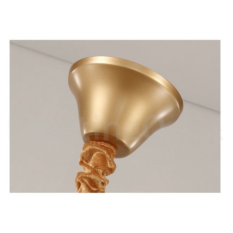 Lustre suspendu rond en cristal K9 de luxe postmoderne, éclairage de la salle d'exposition