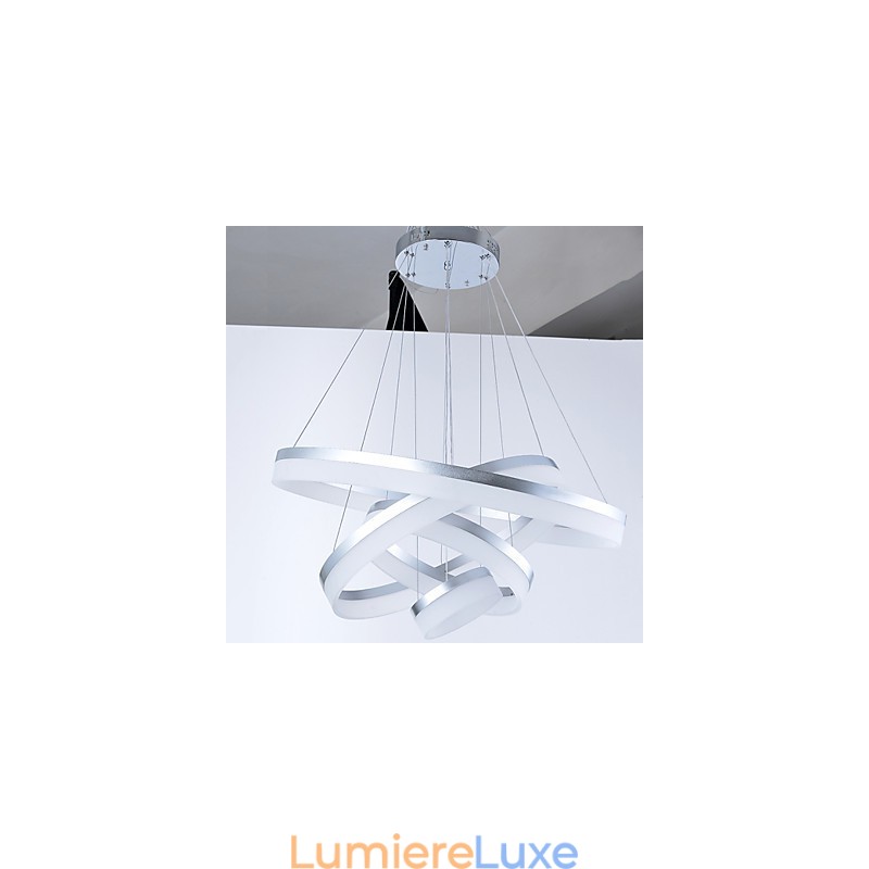 Lustre en acrylique avec anneau et luminaires suspendus