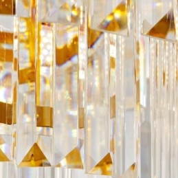 Lustre suspendu rond en cristal K9 doré postmoderne de luxe, salle d'exposition