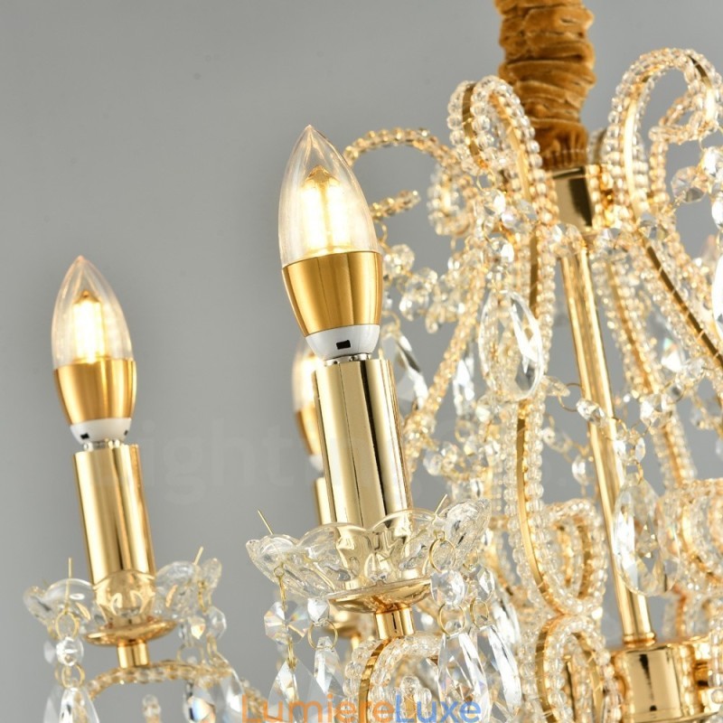 Lustre suspendu en cristal de style américain à 6 lumières, couleur or et argent, magasin de lumière