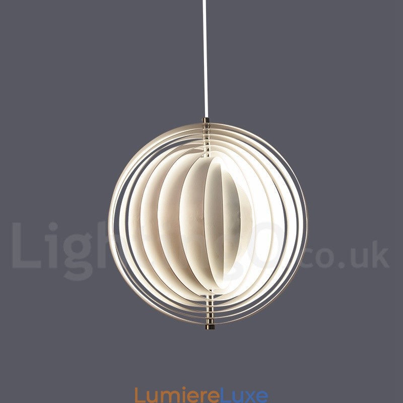 Suspension Globe blanche rotative postmoderne DIY