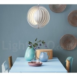Suspension Globe blanche rotative postmoderne DIY