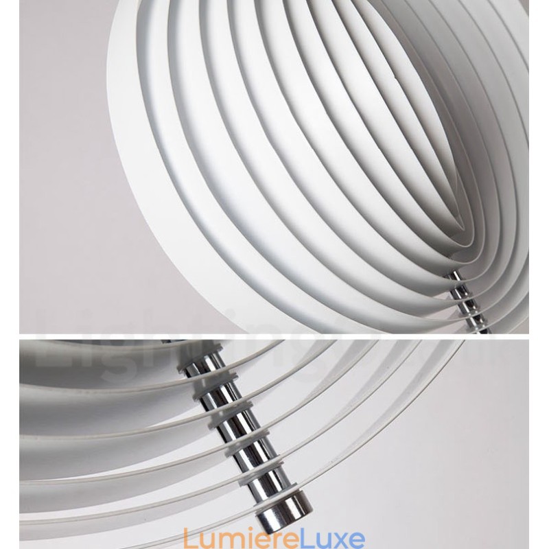 Suspension Globe blanche rotative postmoderne DIY