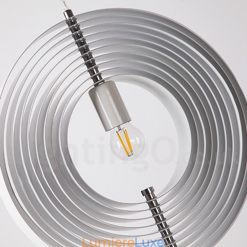 Suspension Globe blanche rotative postmoderne DIY