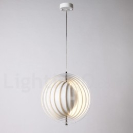 Suspension Globe blanche rotative postmoderne DIY
