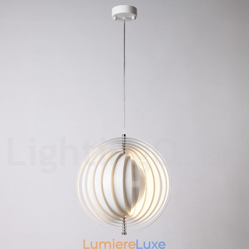 Suspension Globe blanche rotative postmoderne DIY