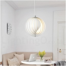 Suspension Globe blanche rotative postmoderne DIY