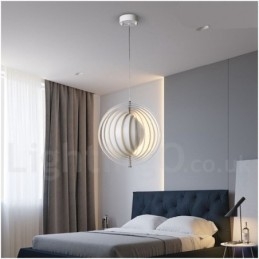 Suspension Globe blanche rotative postmoderne DIY