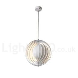 Suspension Globe blanche rotative postmoderne DIY