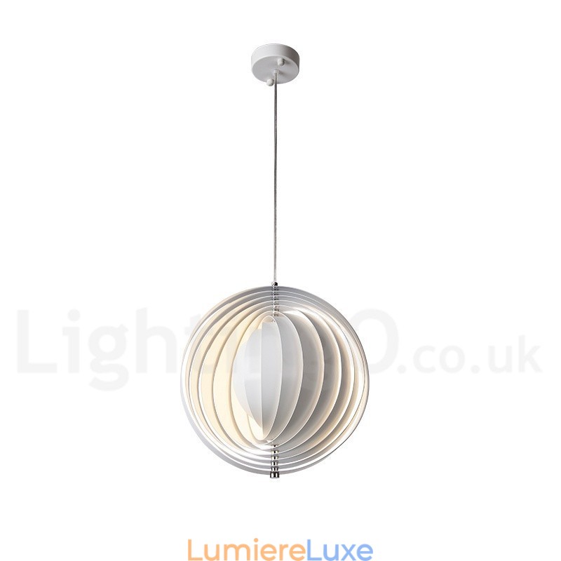 Suspension Globe blanche rotative postmoderne DIY