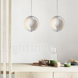 Suspension Globe blanche rotative postmoderne DIY