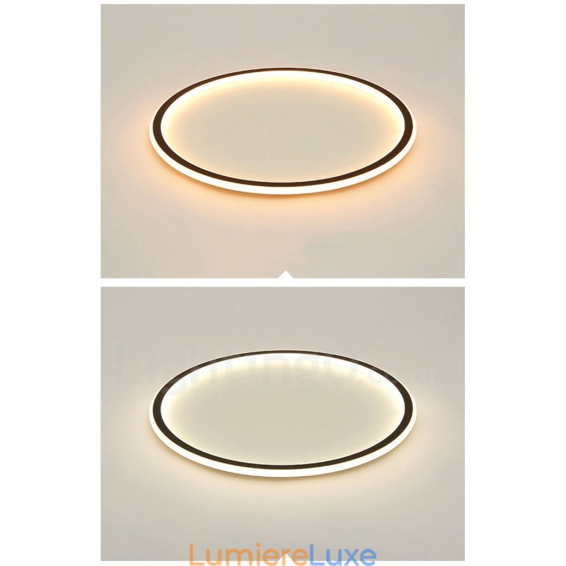 Plafonniers encastrés ultra-minces à intensité variable de style nordique moderne et contemporain avec télécommande, peuvent également être utilisés comme applique murale