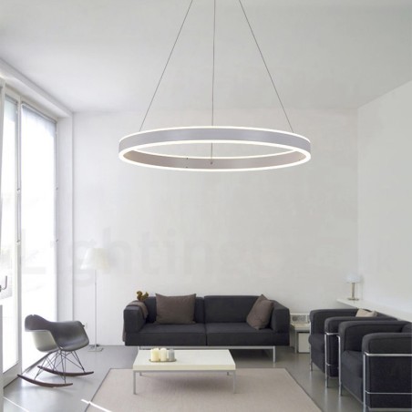 Suspension Art Déco 1 Anneau Deux Bandes 60 cm Suspension Art Déco 1 Anneau Deux Bandes 60 cm