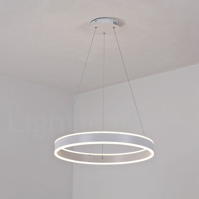 Suspension Art Déco 1 Anneau Deux Bandes 60 cm