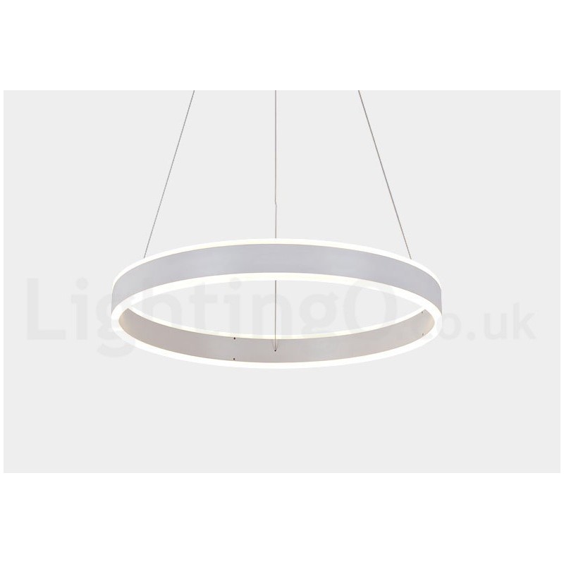 Suspension Art Déco 1 Anneau Deux Bandes 60 cm