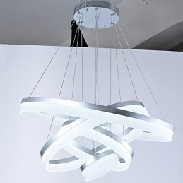 Lustre en acrylique avec anneau et luminaires suspendus