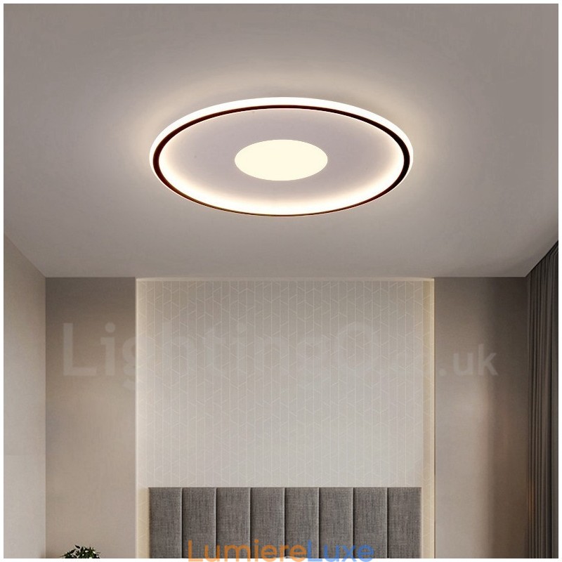 Plafonniers encastrés ultra-minces à intensité variable de style nordique moderne et contemporain avec télécommande, peuvent également être utilisés comme applique murale