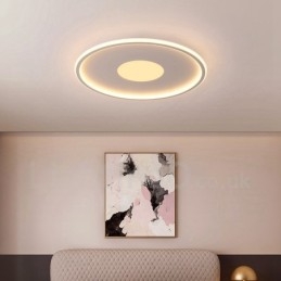 Plafonniers encastrés ultra-minces à intensité variable de style nordique moderne et contemporain avec télécommande, peuvent également être utilisés comme applique murale
