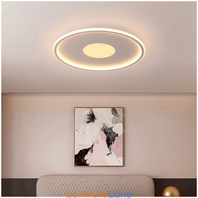 Plafonniers encastrés ultra-minces à intensité variable de style nordique moderne et contemporain avec télécommande, peuvent également être utilisés comme applique murale