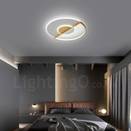 Plafonniers encastrés ultra-minces de style nordique contemporain moderne doré avec télécommande, peuvent également être utilisés comme applique murale