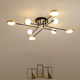 Lustre moderne en métal doré et noir
