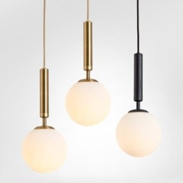Suspension contemporaine moderne avec abat-jour en verre