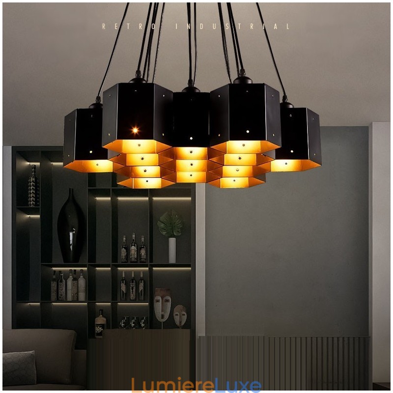 Lustre suspendu de style industriel loft