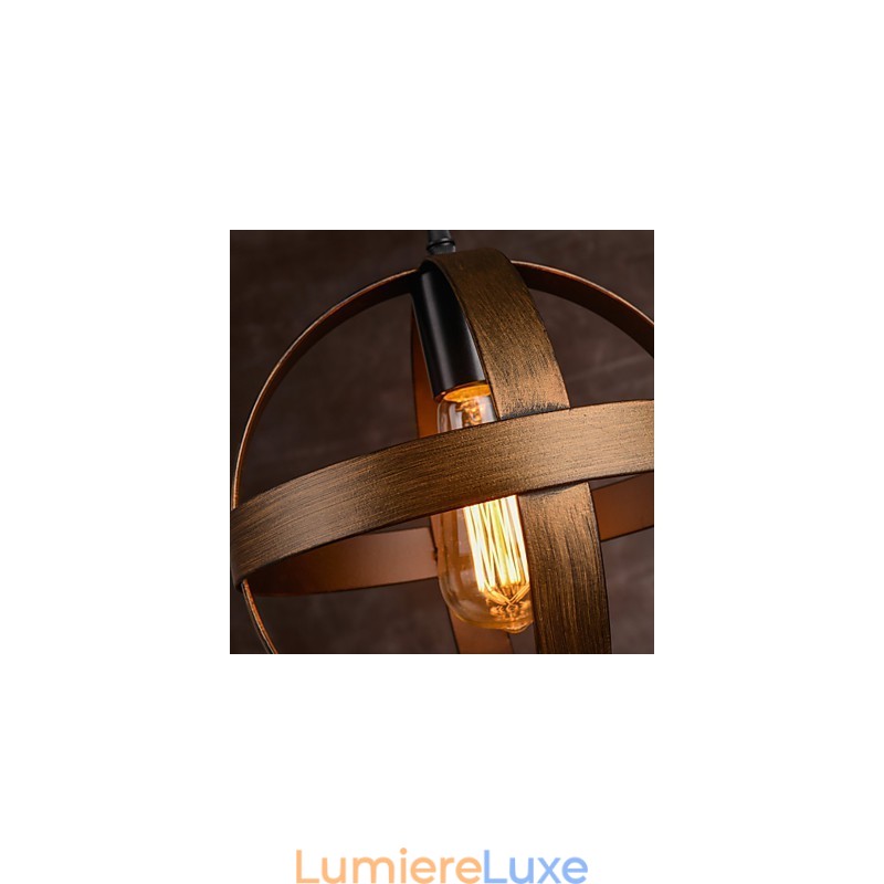 Lampe en fer rétro Lustre de style industriel minimaliste moderne