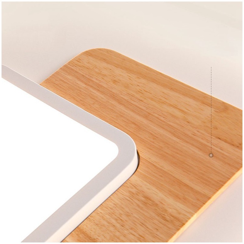 Plafonniers carrés en bois à intensité variable, de style nordique moderne et contemporain, avec télécommande, peuvent également être utilisés comme applique murale.