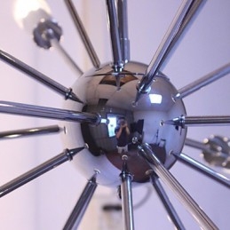 Lustre moderne Globe Living Suspension Salle à manger Shopping Magasin Nuit Métal Chrome